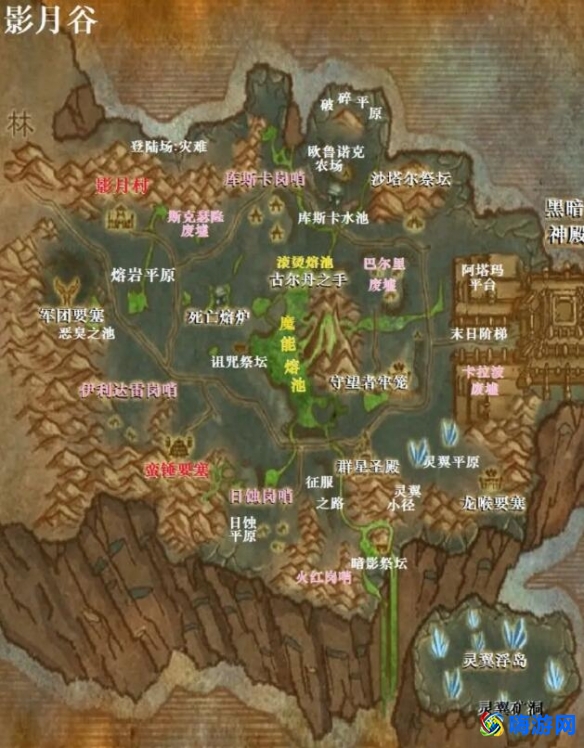 魔兽世界外域地图等级(魔兽世界外域地图高清大图)