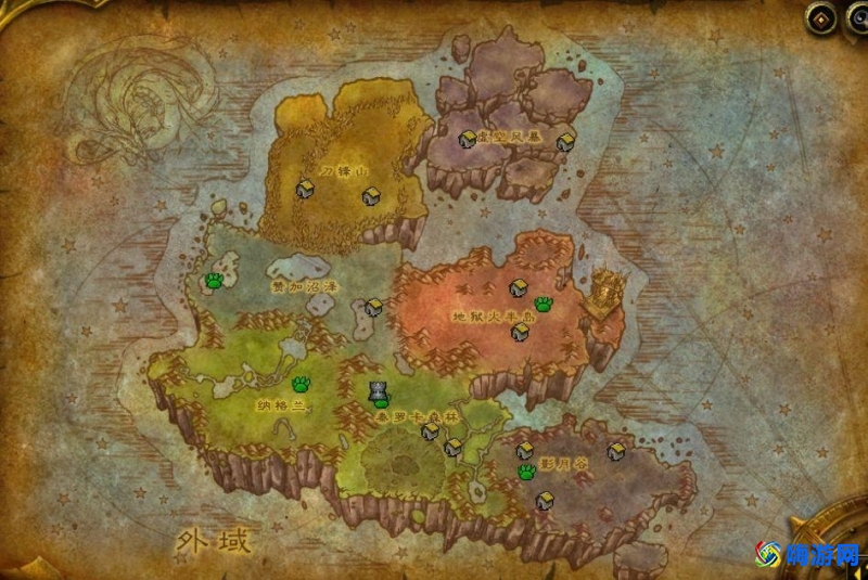 魔兽世界外域地图等级(魔兽世界外域地图高清大图)