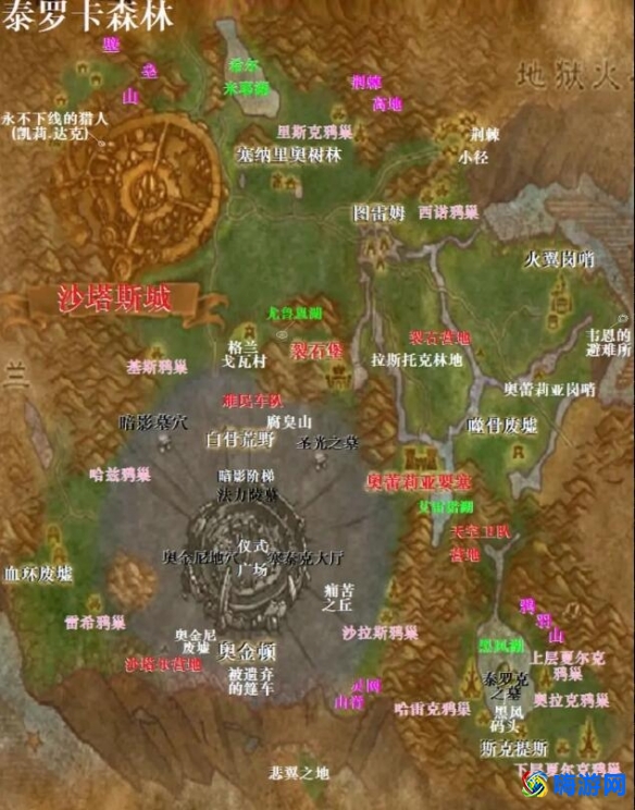 魔兽世界外域地图等级(魔兽世界外域地图高清大图)