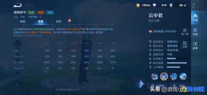 王者荣耀云中君最强出装(王者荣耀云中君技能介绍)