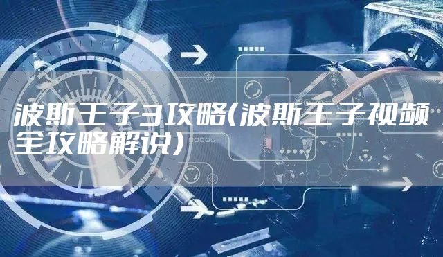 波斯王子3攻略（波斯王子视频全攻略解说）