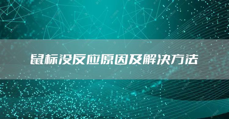 鼠标没反应原因及解决方法