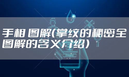 手相 图解（掌纹的秘密全图解的含义介绍）