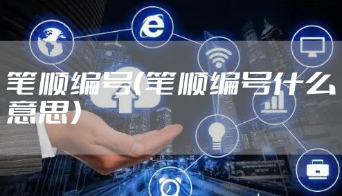 笔顺编号（笔顺编号什么意思）