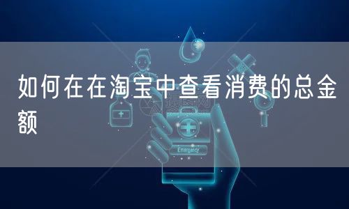 如何在在淘宝中查看消费的总金额