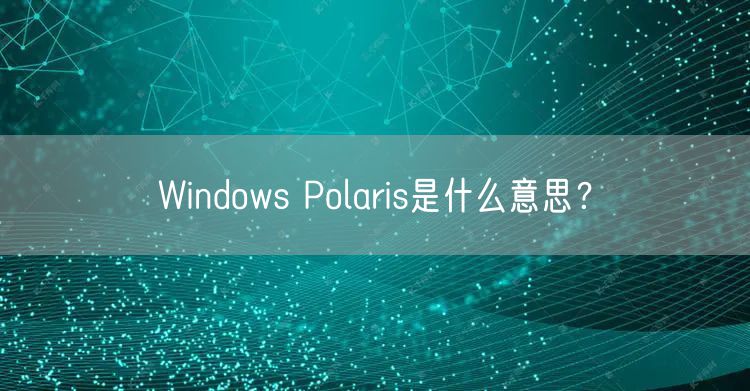 Windows Polaris是什么意思？