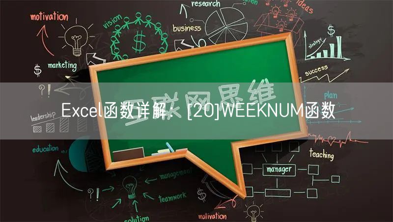 Excel函数详解：[20]WEEKNUM函数