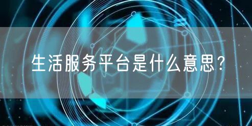 生活服务平台是什么意思？