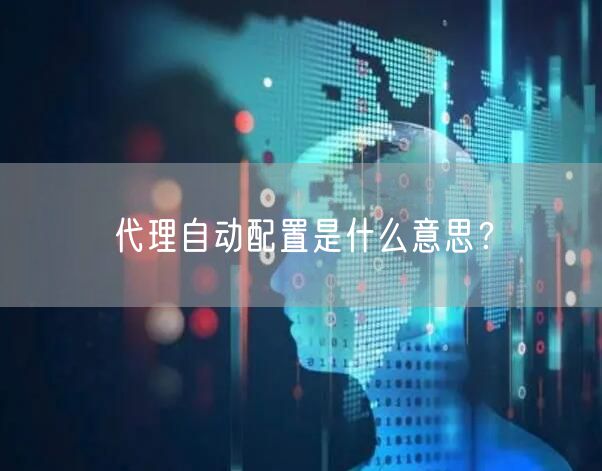 代理自动配置是什么意思？