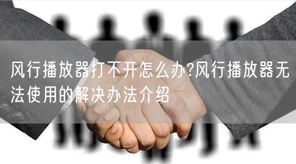 风行播放器打不开怎么办?风行播放器无法使用的解决办法介绍