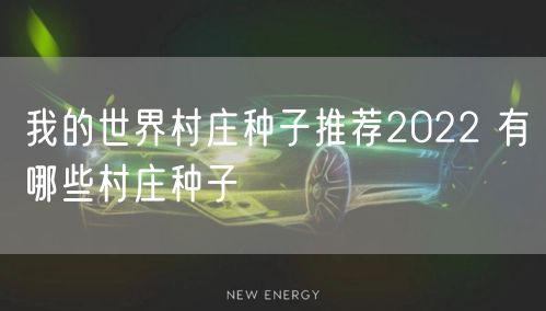 我的世界村庄种子推荐2022 有哪些村庄种子