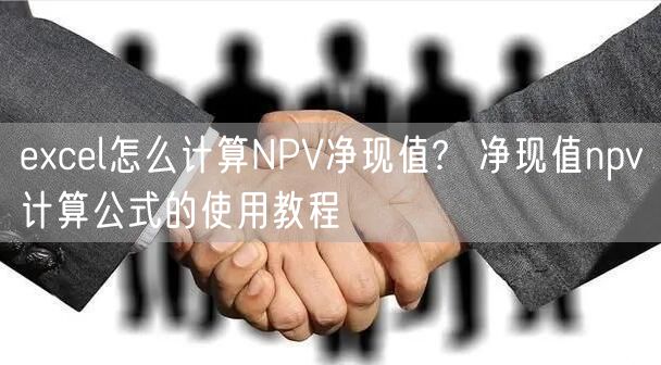excel怎么计算NPV净现值?  净现值npv计算公式的使用教程