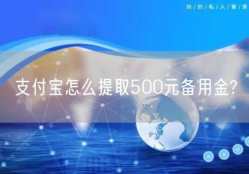 支付宝怎么提取500元备用金?