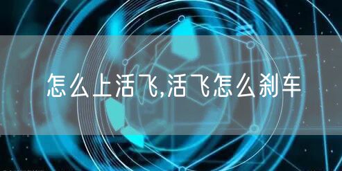 怎么上活飞,活飞怎么刹车