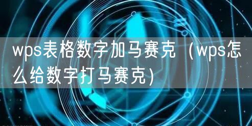 wps表格数字加马赛克（wps怎么给数字打马赛克）
