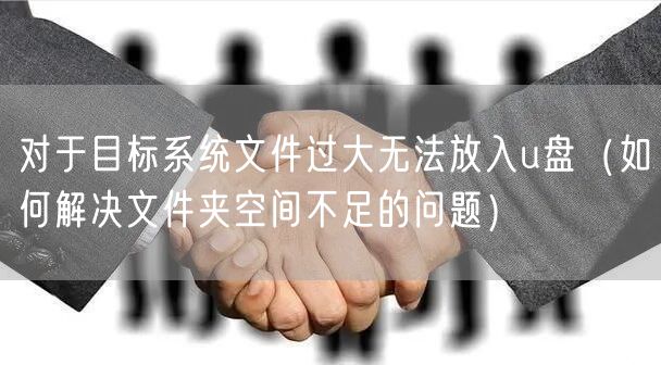 对于目标系统文件过大无法放入u盘（如何解决文件夹空间不足的问题）