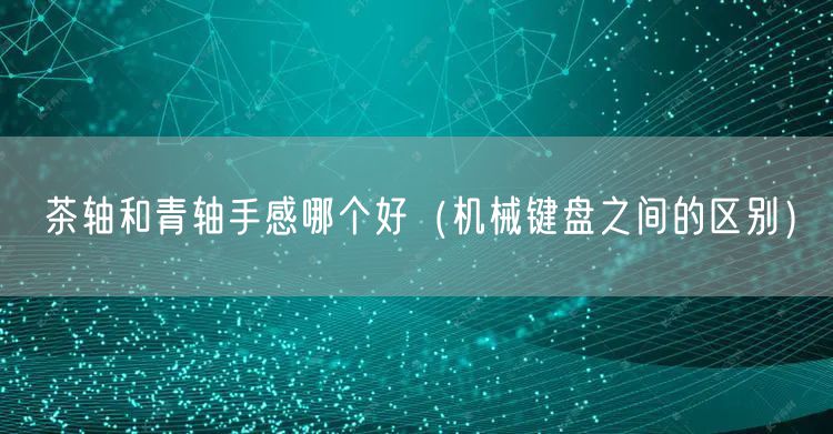 茶轴和青轴手感哪个好（机械键盘之间的区别）