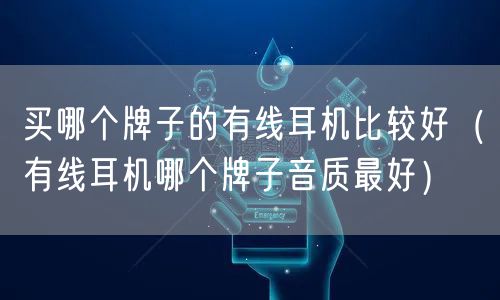 买哪个牌子的有线耳机比较好（有线耳机哪个牌子音质最好）