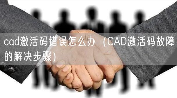 cad激活码错误怎么办（CAD激活码故障的解决步骤）