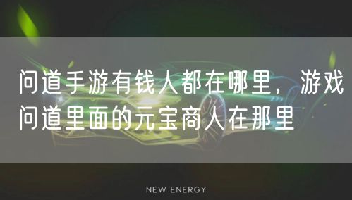 问道手游有钱人都在哪里，游戏问道里面的元宝商人在那里
