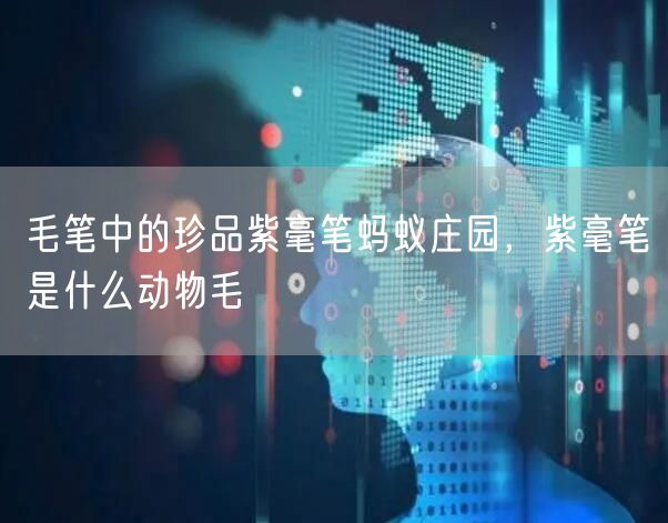 毛笔中的珍品紫毫笔蚂蚁庄园，紫毫笔是什么动物毛
