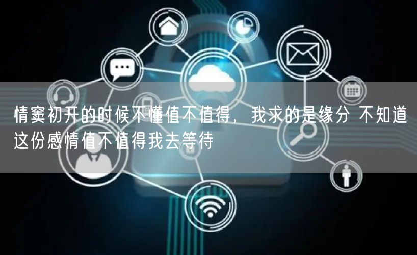 情窦初开的时候不懂值不值得，我求的是缘分 不知道这份感情值不值得我去等待