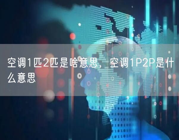空调1匹2匹是啥意思，空调1P2P是什么意思