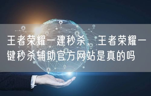 王者荣耀一建秒杀，王者荣耀一键秒杀辅助官方网站是真的吗