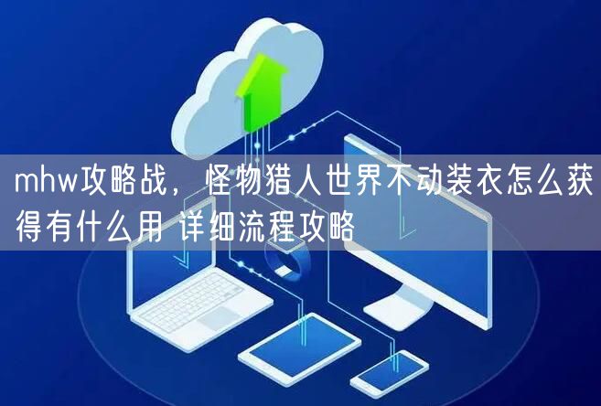 mhw攻略战，怪物猎人世界不动装衣怎么获得有什么用 详细流程攻略