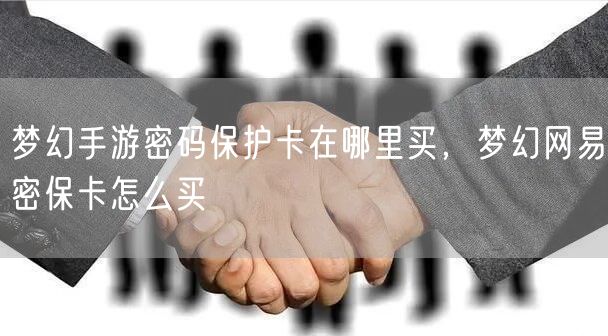 梦幻手游密码保护卡在哪里买，梦幻网易密保卡怎么买