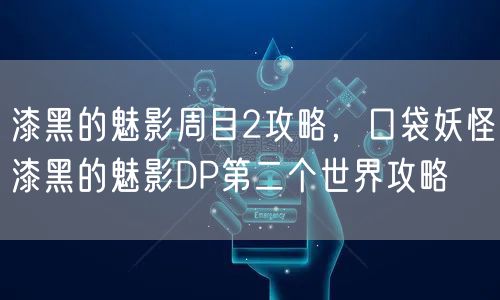 漆黑的魅影周目2攻略，口袋妖怪漆黑的魅影DP第二个世界攻略