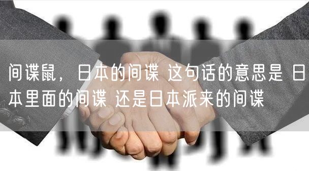 间谍鼠，日本的间谍 这句话的意思是 日本里面的间谍 还是日本派来的间谍