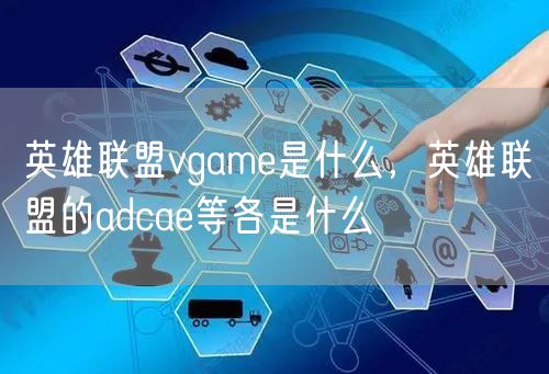 英雄联盟vgame是什么，英雄联盟的adcae等各是什么