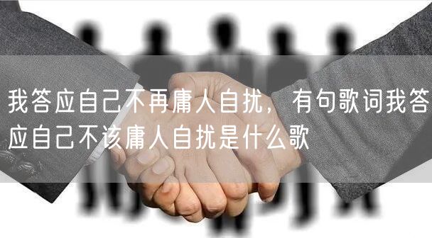 我答应自己不再庸人自扰，有句歌词我答应自己不该庸人自扰是什么歌