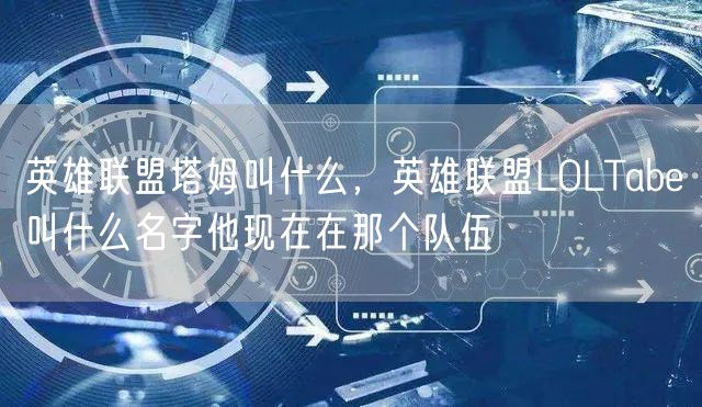 英雄联盟塔姆叫什么，英雄联盟LOLTabe叫什么名字他现在在那个队伍