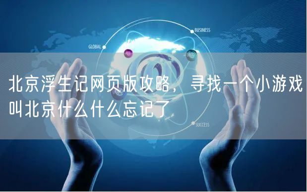 北京浮生记网页版攻略，寻找一个小游戏叫北京什么什么忘记了