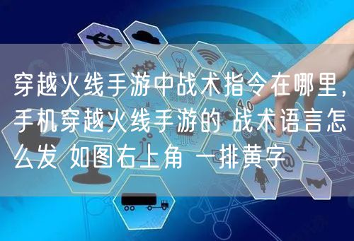 穿越火线手游中战术指令在哪里，手机穿越火线手游的 战术语言怎么发 如图右上角 一排黄字