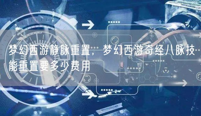 梦幻西游静脉重置，梦幻西游奇经八脉技能重置要多少费用