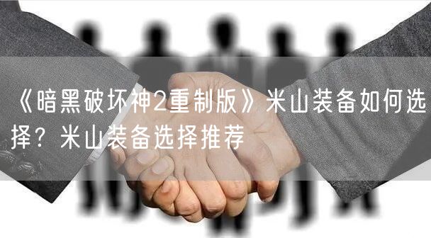 《暗黑破坏神2重制版》米山装备如何选择？米山装备选择推荐