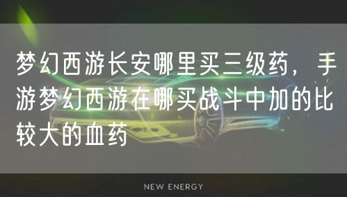 梦幻西游长安哪里买三级药，手游梦幻西游在哪买战斗中加的比较大的血药