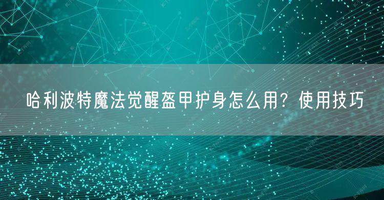 哈利波特魔法觉醒盔甲护身怎么用？使用技巧