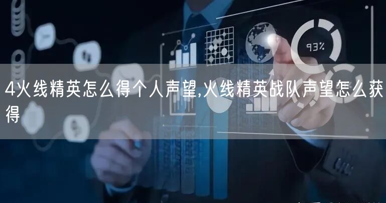 4火线精英怎么得个人声望,火线精英战队声望怎么获得