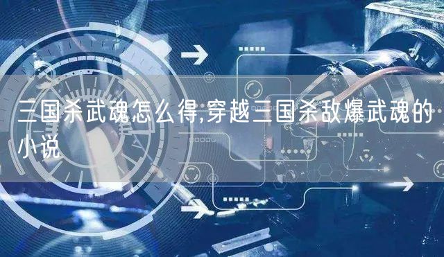 三国杀武魂怎么得,穿越三国杀敌爆武魂的小说