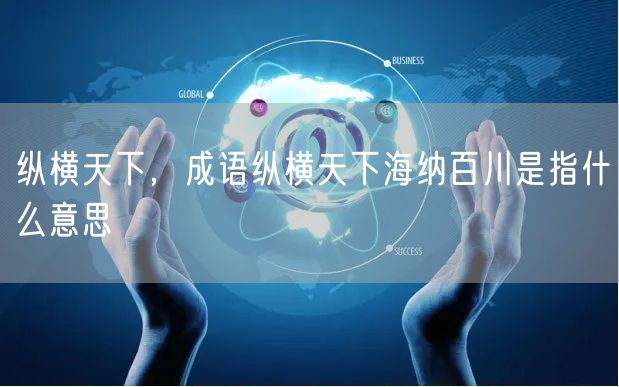 纵横天下，成语纵横天下海纳百川是指什么意思