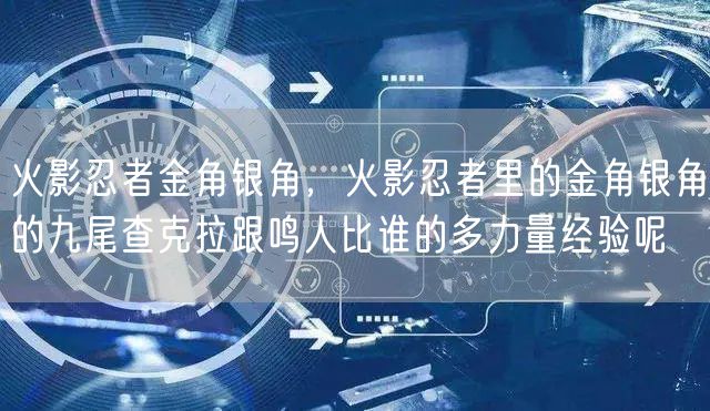 火影忍者金角银角，火影忍者里的金角银角的九尾查克拉跟鸣人比谁的多力量经验呢