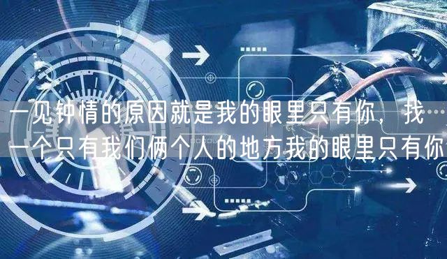 一见钟情的原因就是我的眼里只有你，找一个只有我们俩个人的地方我的眼里只有你