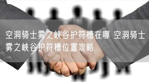 空洞骑士雾之峡谷护符槽在哪 空洞骑士雾之峡谷护符槽位置攻略