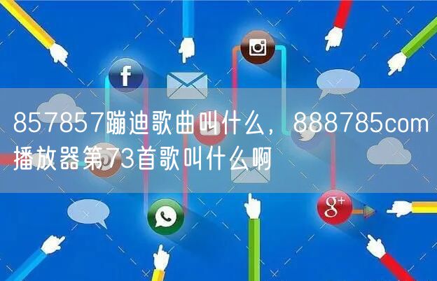 857857蹦迪歌曲叫什么，888785com播放器第73首歌叫什么啊