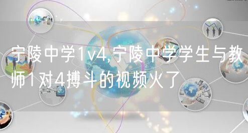 宁陵中学1v4,宁陵中学学生与教师1对4搏斗的视频火了