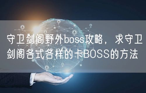 守卫剑阁野外boss攻略，求守卫剑阁各式各样的卡BOSS的方法